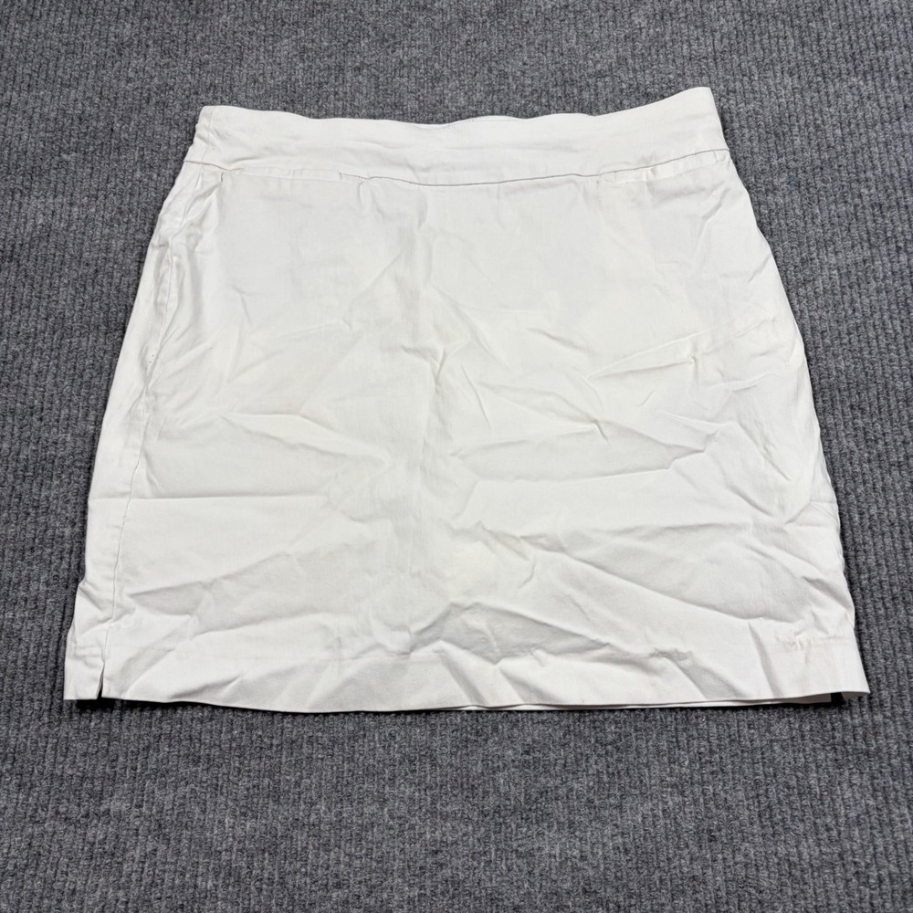 Athleta Skort Women 14 White Active Mini Skirt with Built-in Shorts - Picture 1 of 7